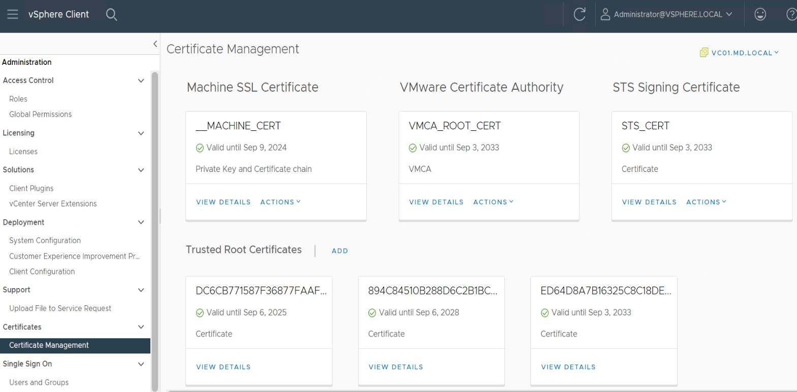 Vcenter Certificate Replacement