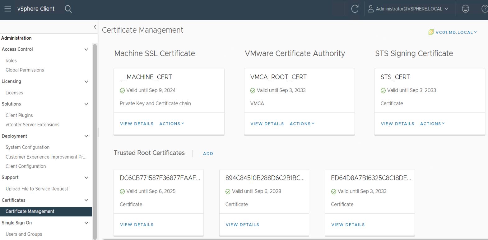 Vcenter Certificate Replacement