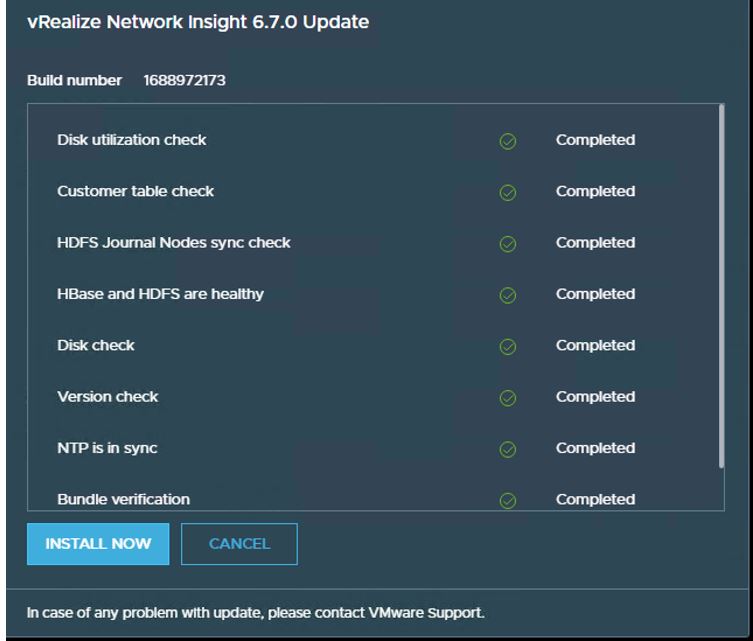 vRNI Patch upgrade - Pre-Check