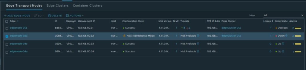 Replace Faulty NSX-T Edge Node