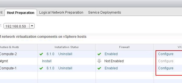 VMware NSX Installation Part 8 - Configuring VXLAN on the ESXi Hosts