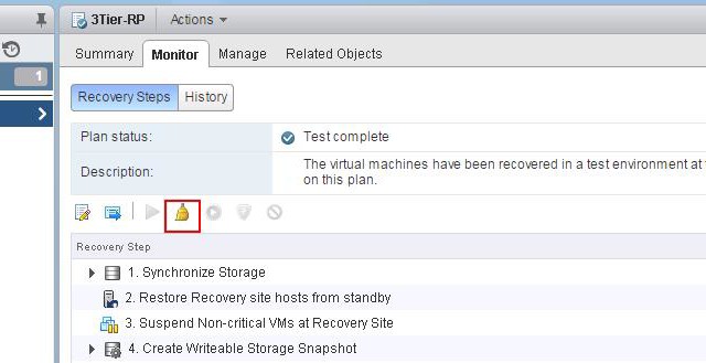 VMware Site Recovery Manager (SRM 6.0) Part 13 – Cleaning up Test Recovery