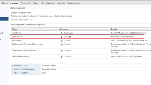 vSphere 6.5 High Availability Proactive HA