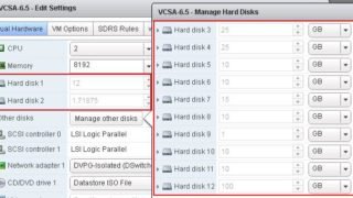 VCSA 6.5 VMDK Partitions & Mount Points