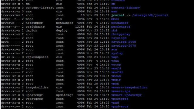 VCenter Server appliance Log File Location