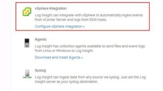 vSphere Integration with vRealize Log Insight