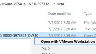 deploy VCSA 6.5 on VMware Workstation 14