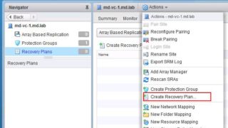 Create vSphere Replication based Recovery Plan in VMware SRM
