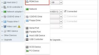 Create virtual compatibility RDM using vSphere Web Client