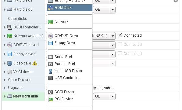 vmware rdm Physical disk