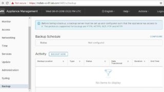 Schedule VCSA 6.7 backup