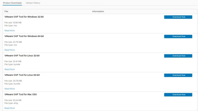 Download VMware OVF tool