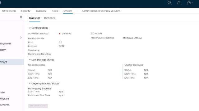 How to Configure NSX-T Manager Backup - VMware NSX-T