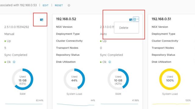 Remove NSX-T Manager from NSX-T Manager Cluster